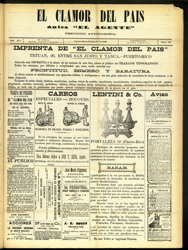 Miniatura de El Clamor del País de 20 de octubre de 1888, nº 125