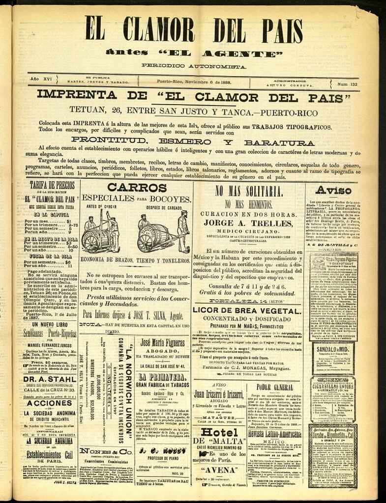 Miniatura de El Clamor del País del 6 de noviembre de 1888, nº 132