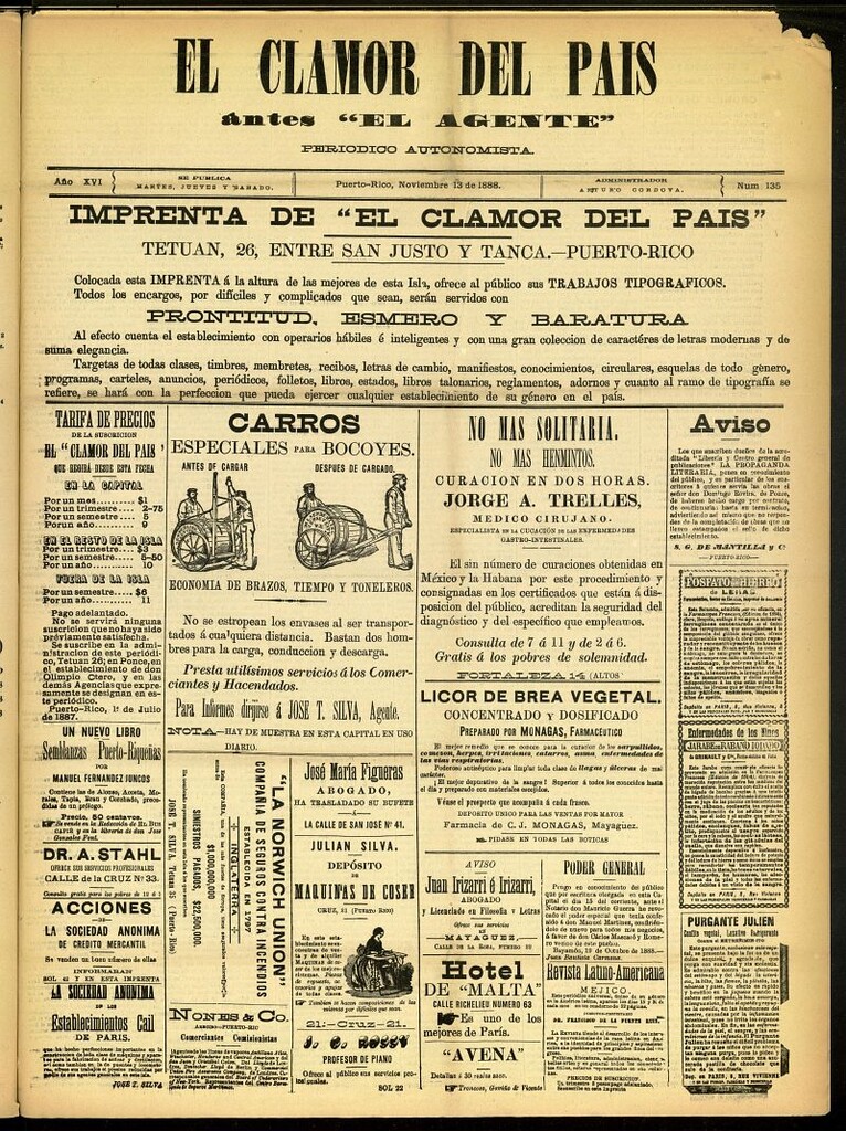 Miniatura de El Clamor del País del 13 de noviembre de 1888, nº 135