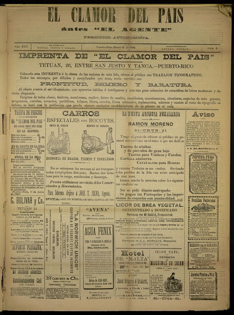 Miniatura de El Clamor del País de 19 de enero de 1889, nº 9