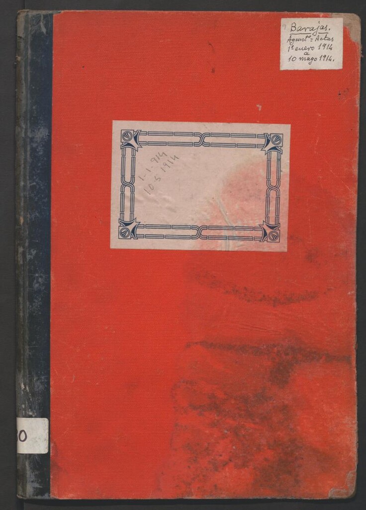 Miniatura de Actas y acuerdos del ayuntamiento de Barajas de 1914. Libro 730.