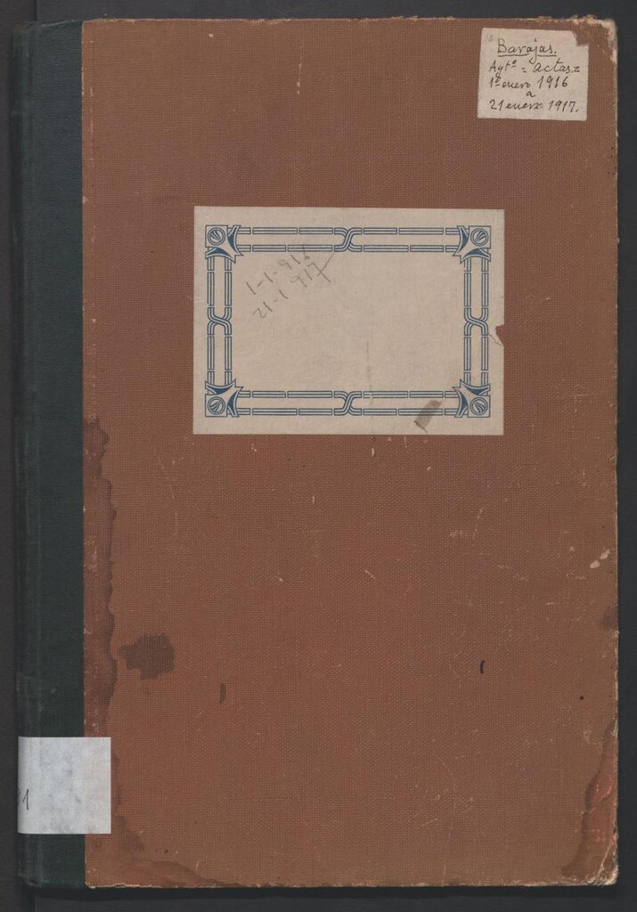 Miniatura de Actas y acuerdos del ayuntamiento de Barajas de 1916-1917. Libro 731.