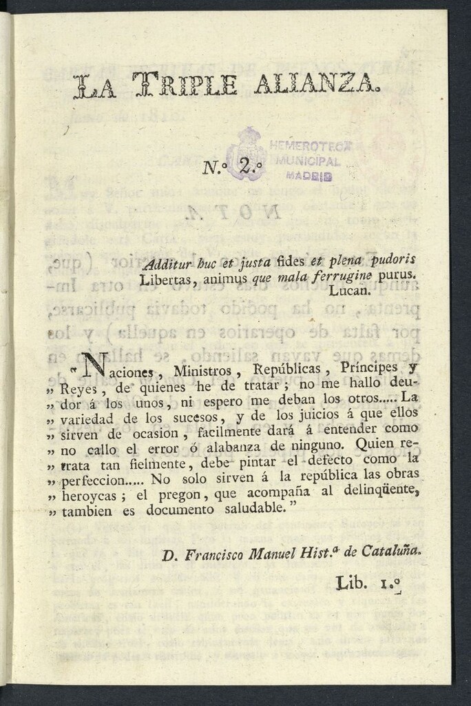 Miniatura de La triple alianza. Nº2