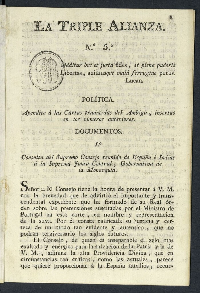 Miniatura de La triple alianza. Nº5