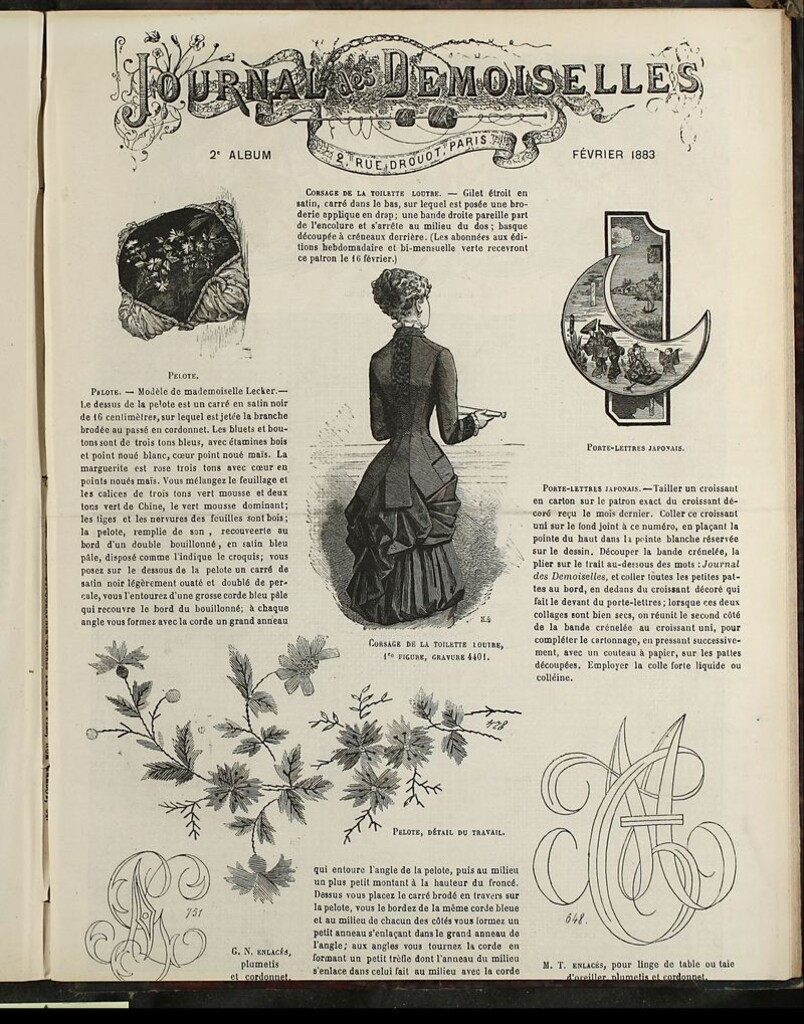 Miniatura de Journal des Demoiselles Album de Febrero de 1883