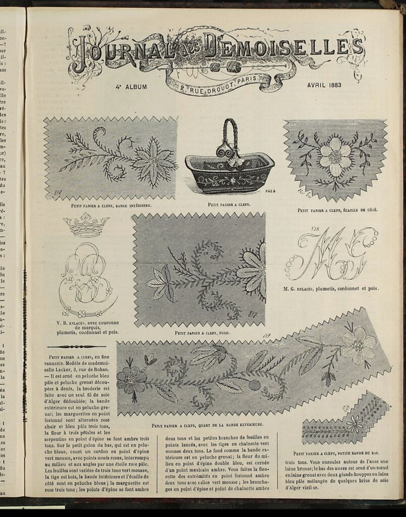 Miniatura de Journal des Demoiselles Album de Abril de 1883