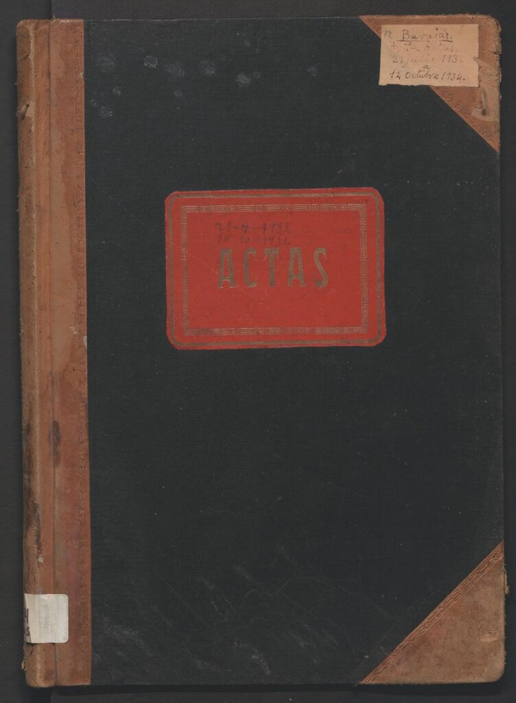 Miniatura de Actas y acuerdos del ayuntamiento de Barajas de 1932-1934. Libro 734bis.
