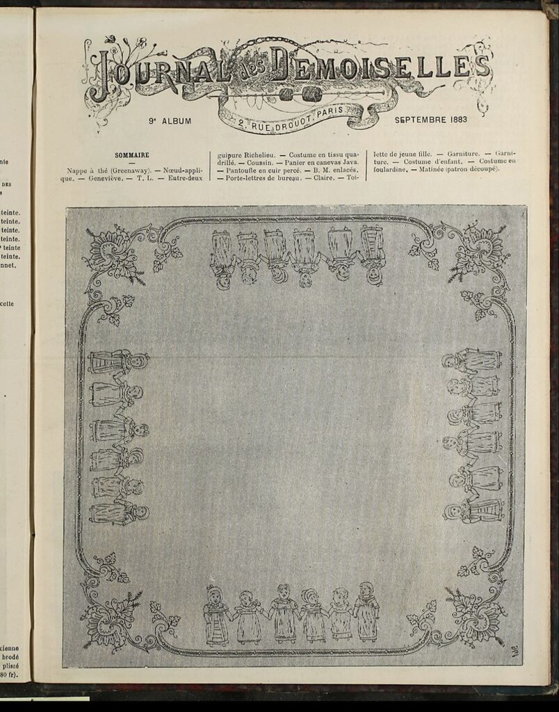 Miniatura de Journal des Demoiselles Album de Septiembre de 1883
