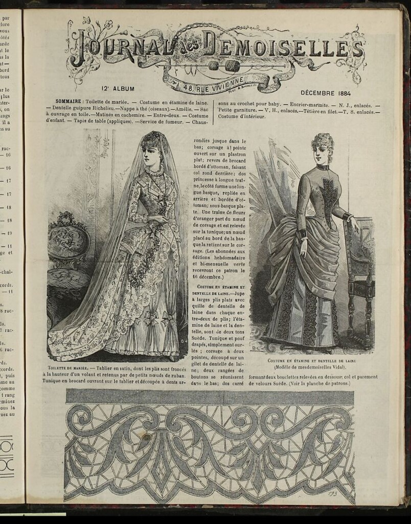 Miniatura de Journal des Demoiselles Album de Diciembre de 1884