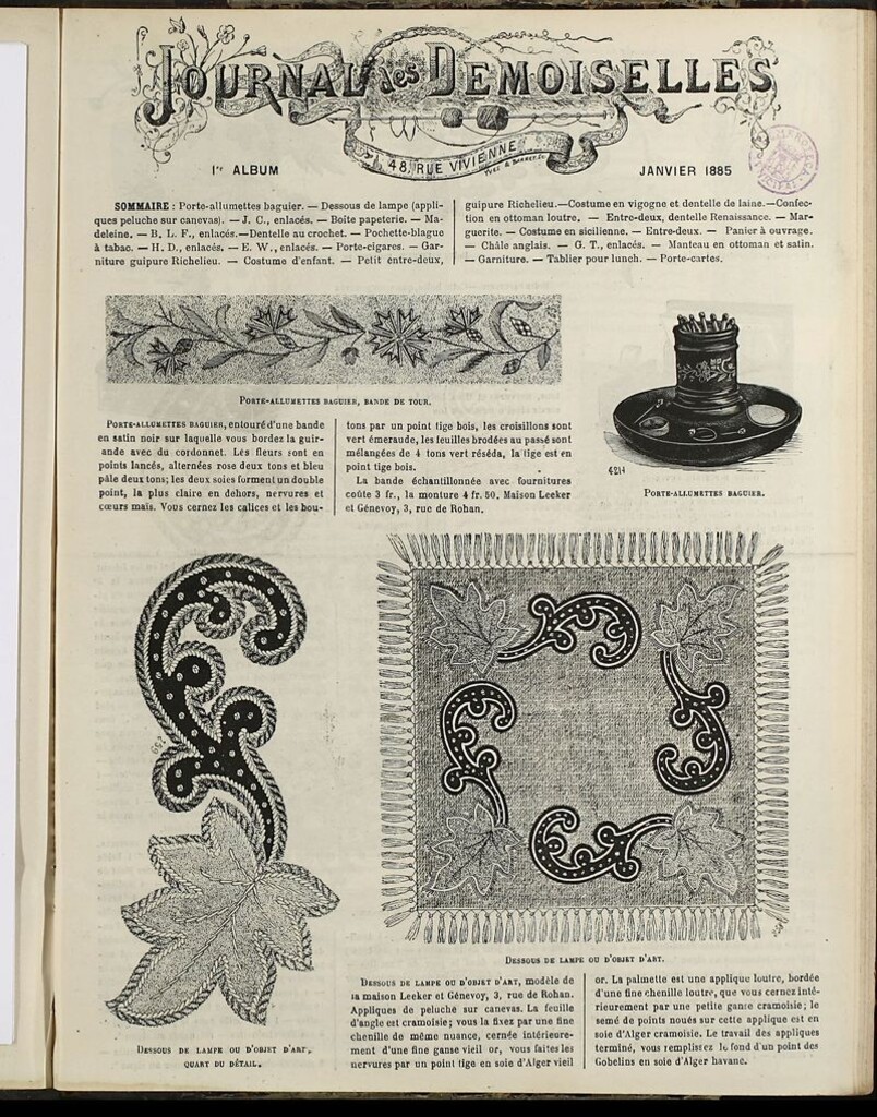 Miniatura de Journal des Demoiselles Album de Enero de 1885