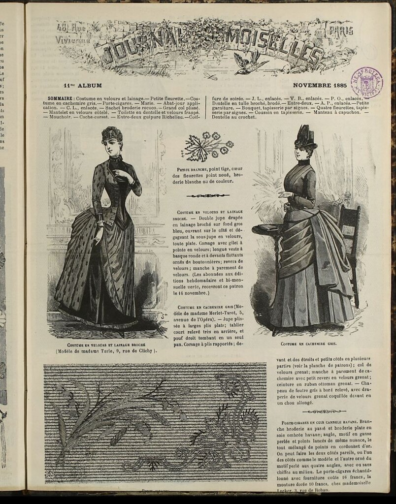 Miniatura de Journal des Demoiselles Album de Noviembre de 1885