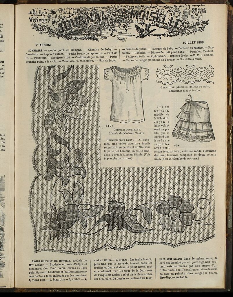 Miniatura de Journal des Demoiselles Album de Julio de 1889