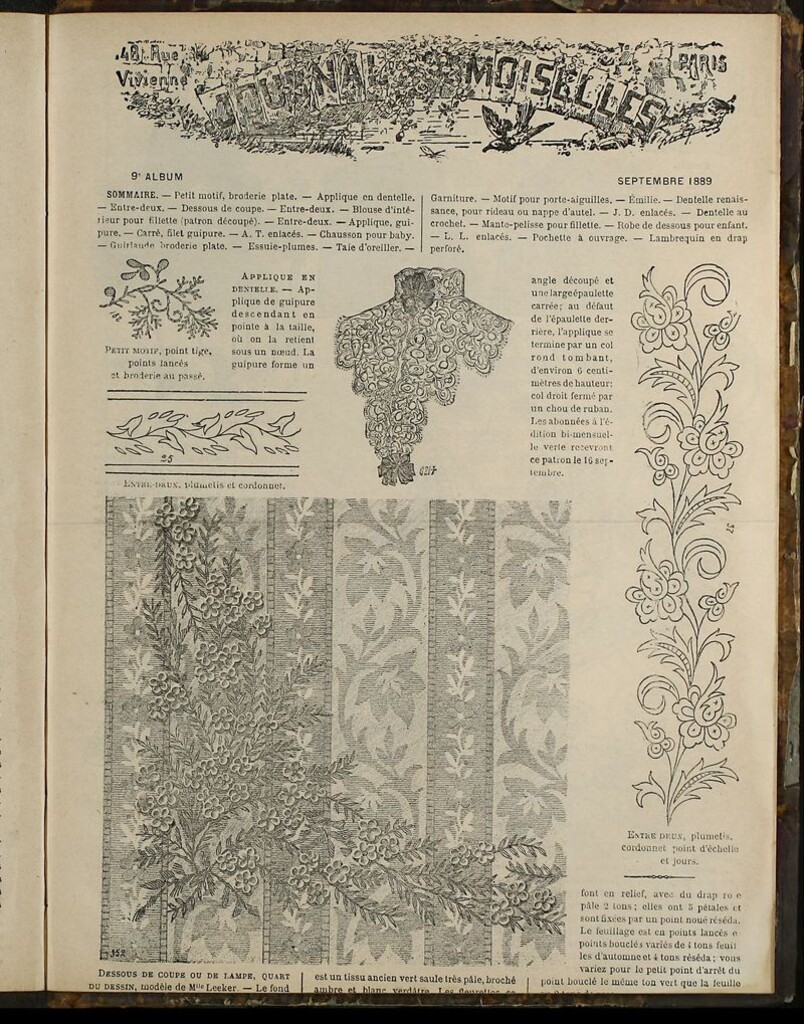 Miniatura de Journal des Demoiselles Album de Septiembre de 1889