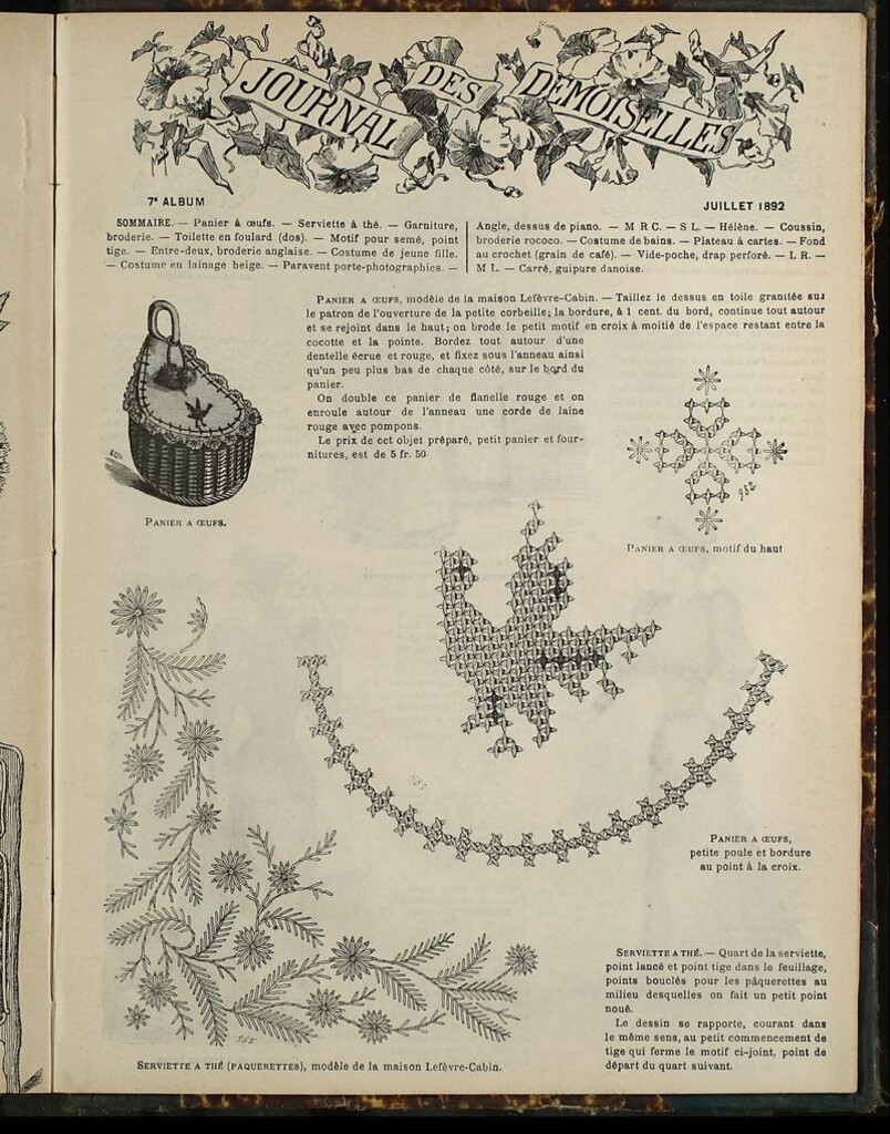Miniatura de Journal des Demoiselles Album de Julio de 1892