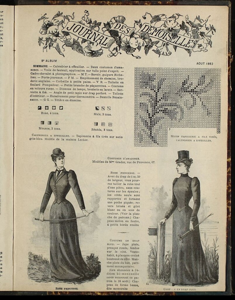 Miniatura de Journal des Demoiselles Album de Agosto de 1892