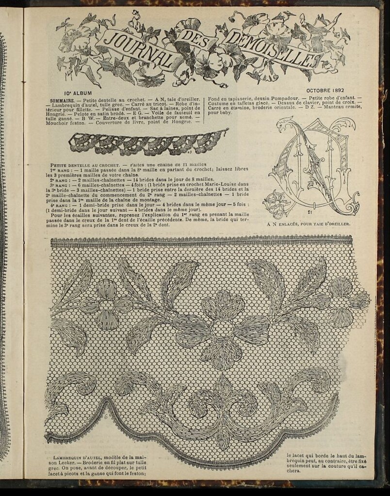 Miniatura de Journal des Demoiselles Album de Octubre de 1892