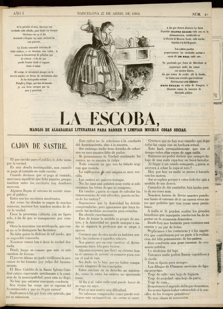 Miniatura de La Escoba del 27 de abril de 1861