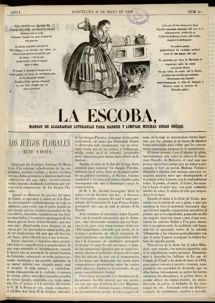 Miniatura de La Escoba del 11 de mayo de 1861