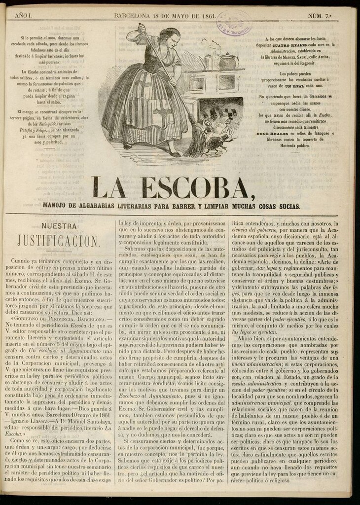 Miniatura de La Escoba del 18 de mayo de 1861