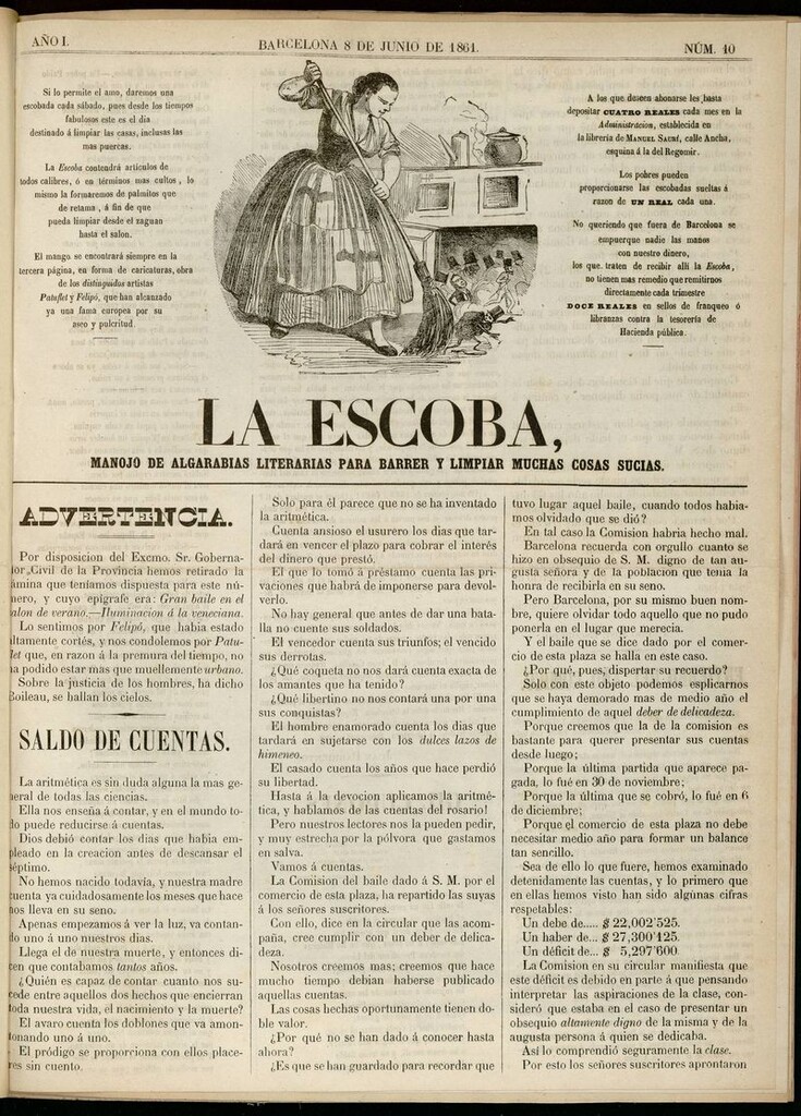 Miniatura de La Escoba del 8 de junio de 1861