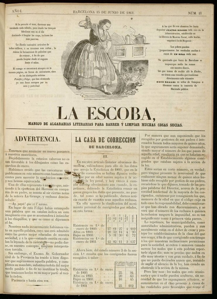 Miniatura de La Escoba del 15 de junio de 1861