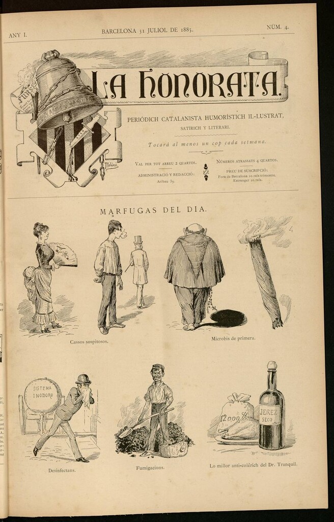 Miniatura de La Honorata del 31 de julio de 1885