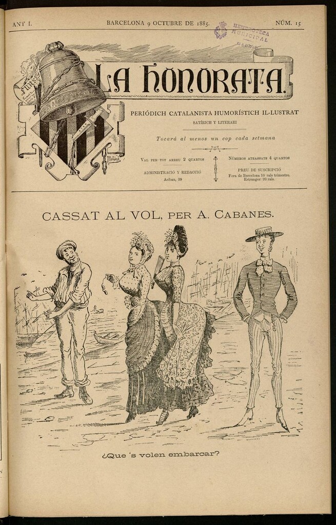 Miniatura de La Honorata del 9 de octubre de 1885