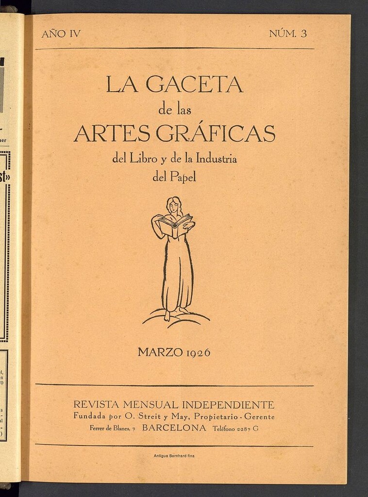 Miniatura de La gaceta de las artes gráficas del libro y de la industria del papel. Nº3. Marzo 1926