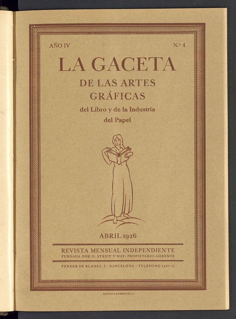 Miniatura de La gaceta de las artes gráficas del libro y de la industria del papel. Abril 1926