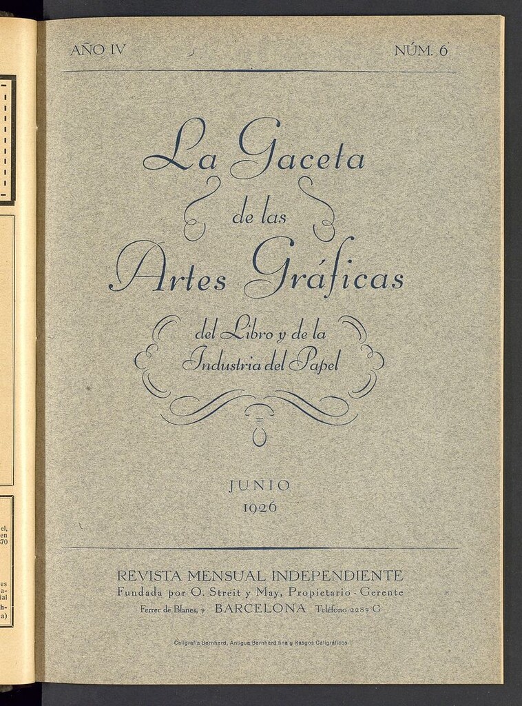 Miniatura de La gaceta de las artes gráficas del libro y de la industria del papel. Junio 1926