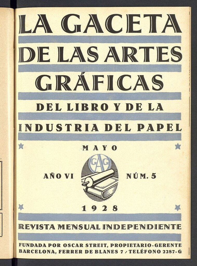 Miniatura de La gaceta de las artes gráficas del libro y de la industria del papel. Mayo 1928