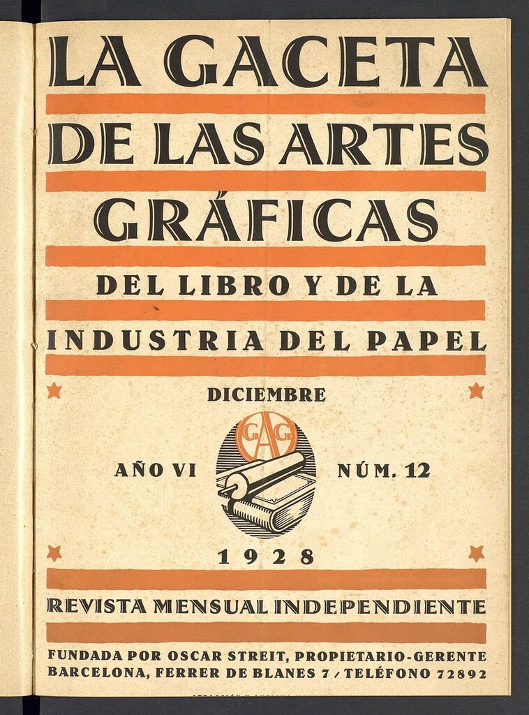 Miniatura de La gaceta de las artes gráficas del libro y de la industria del papel. Diciembre 1928