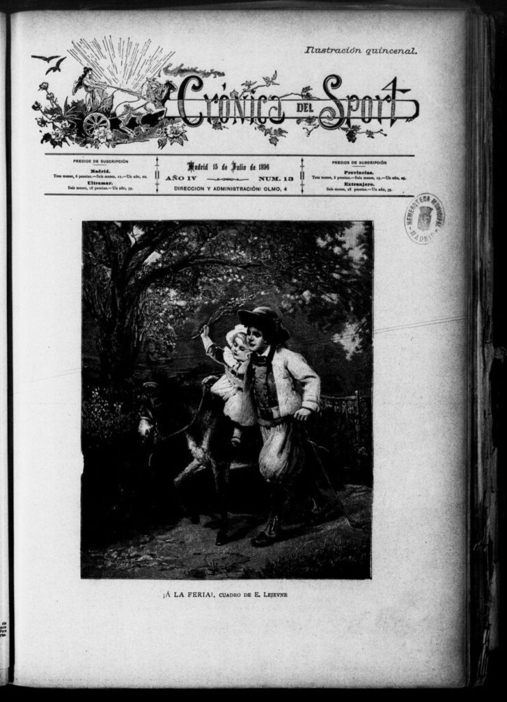 Miniatura de Crónica del Sport de la primera quincena de julio de 1896, nº 13