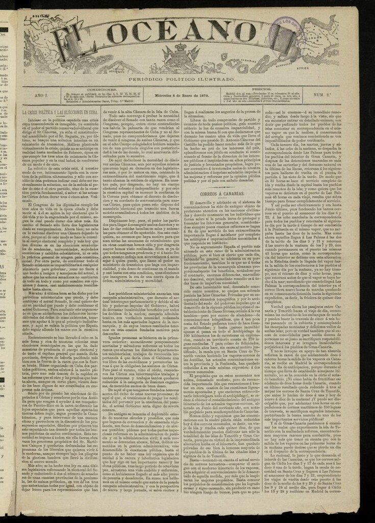 Miniatura de El Océano: periódico político ilustrado del 8 de enero de 1879, nº 2