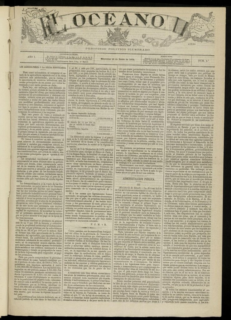 Miniatura de El Océano: periódico político ilustrado del 15 de enero de 1879, nº 4
