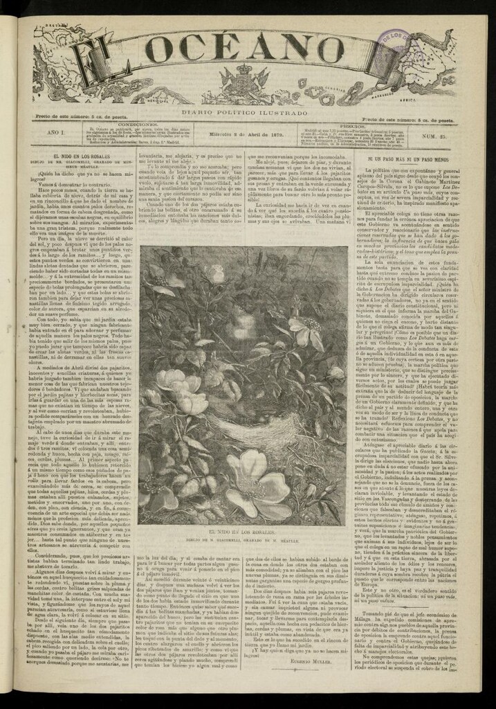 Miniatura de El Océano: periódico político ilustrado del 2 de abril de 1879, nº 25