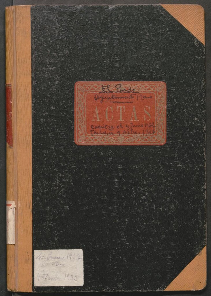 Miniatura de Actas y acuerdos del ayuntamiento de El Pardo de 1932-1933. Libro 249.