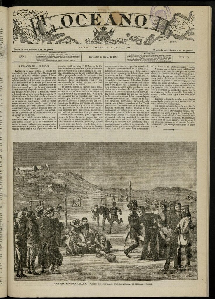 Miniatura de El Océano: periódico político ilustrado del 29 de mayo de 1879, nº 70