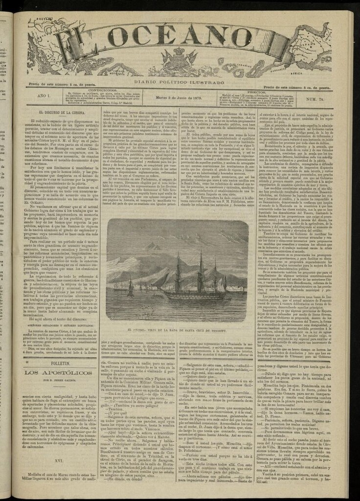Miniatura de El Océano: periódico político ilustrado del 3 de junio de 1879, nº 74