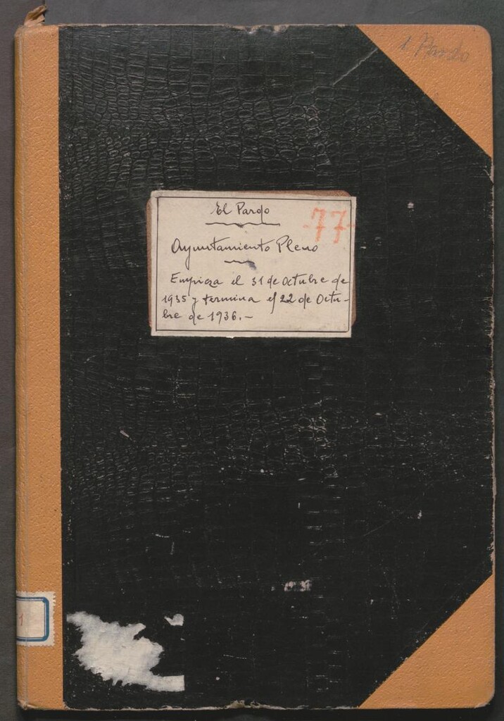 Miniatura de Actas y acuerdos del ayuntamiento de El Pardo de 1935-1936. Libro 251.