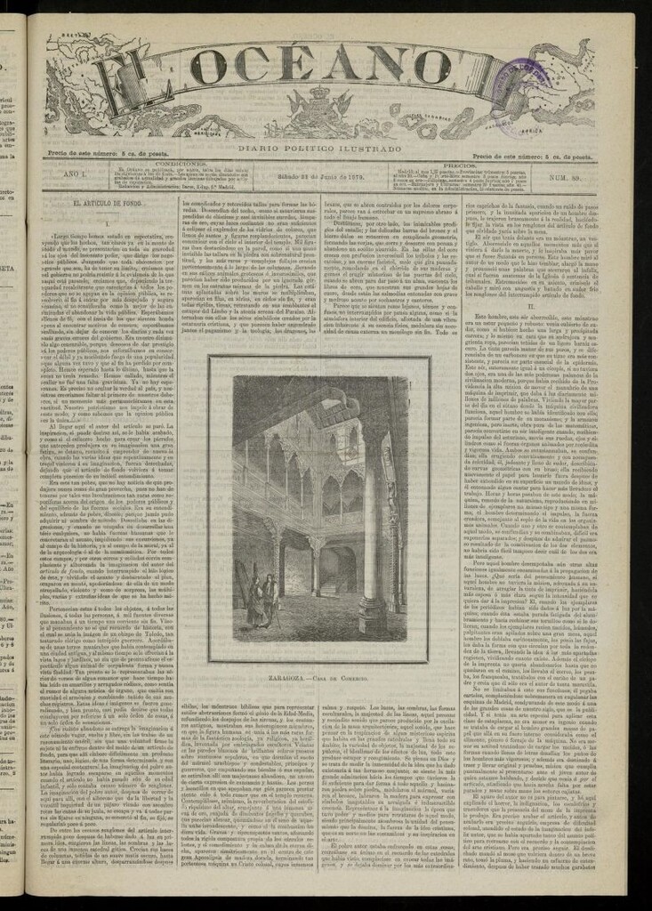 Miniatura de El Océano: periódico político ilustrado del 21 de junio de 1879, nº 89