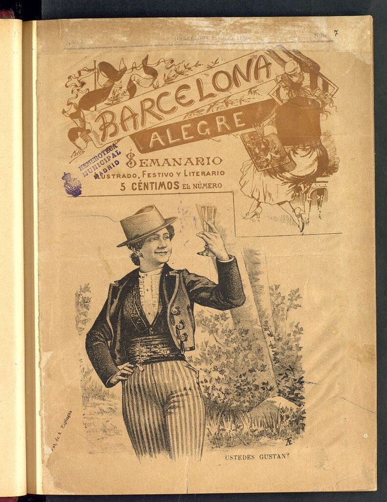 Miniatura de Barcelona Alegre: semanario ilustrado, festivo y literario del 7 de julio de 1890, nº 7