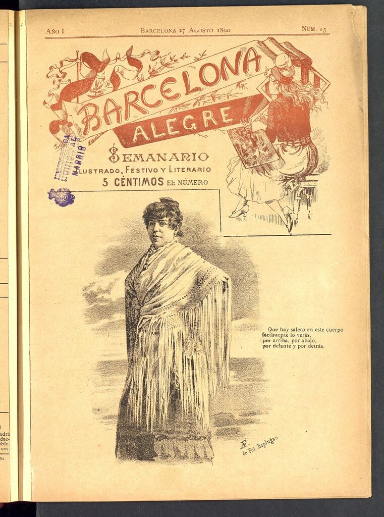 Miniatura de Barcelona Alegre: semanario ilustrado, festivo y literario del 27 de agosto de 1890, nº 15
