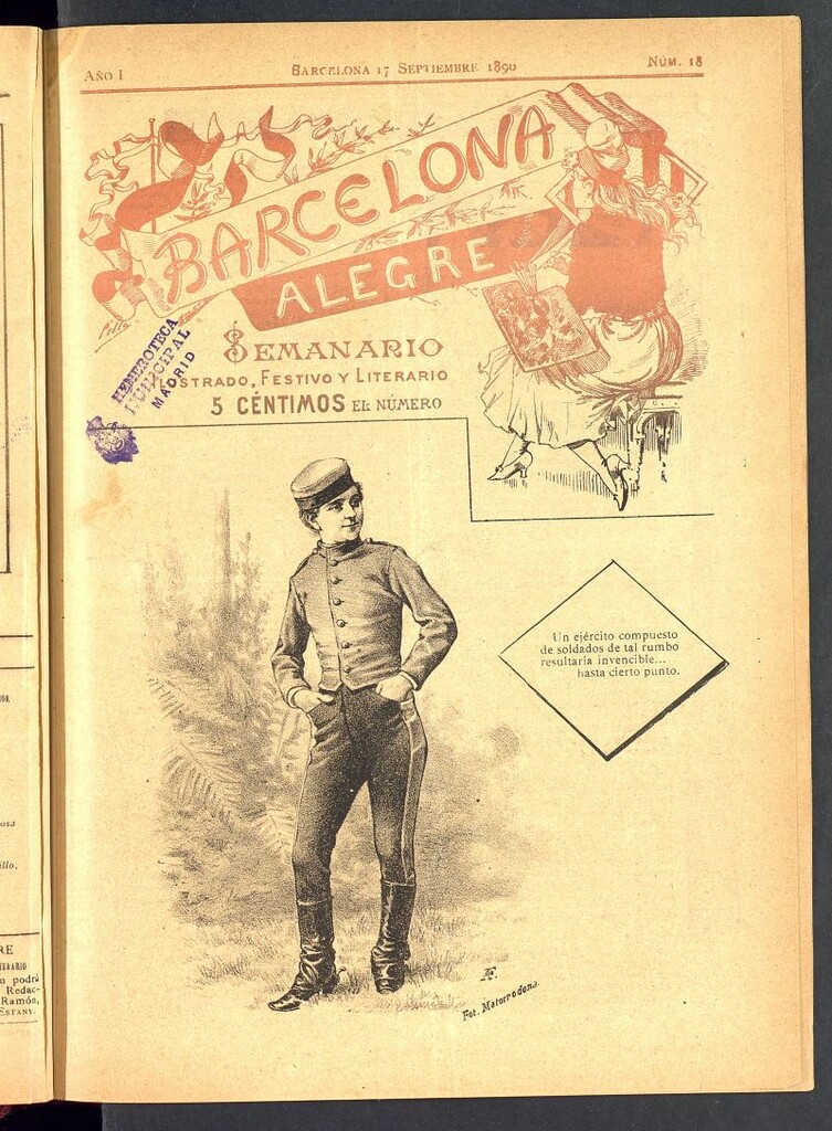 Miniatura de Barcelona Alegre: semanario ilustrado, festivo y literario del 17 de septiembre de 1890, nº 18