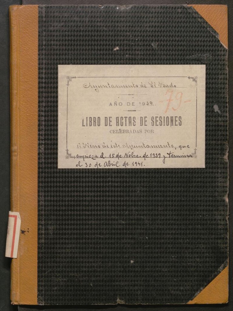 Miniatura de Actas y acuerdos del ayuntamiento de El Pardo de 1939-1941. Libro 253.