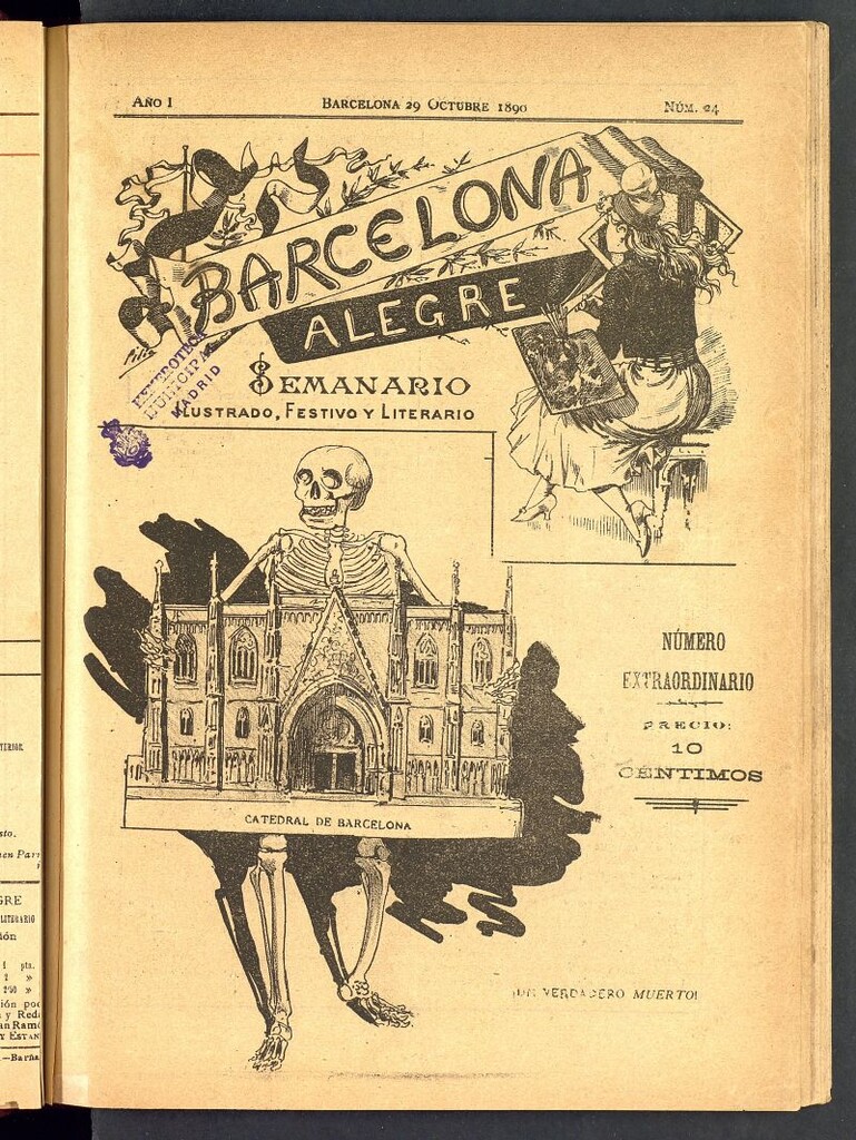 Miniatura de Barcelona Alegre: semanario ilustrado, festivo y literario del 29 de octubre de 1890, nº 24
