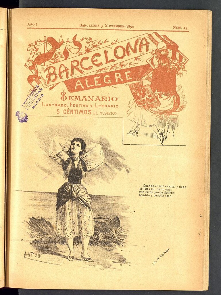 Miniatura de Barcelona Alegre: semanario ilustrado, festivo y literario del 5 de noviembre de 1890, nº 25