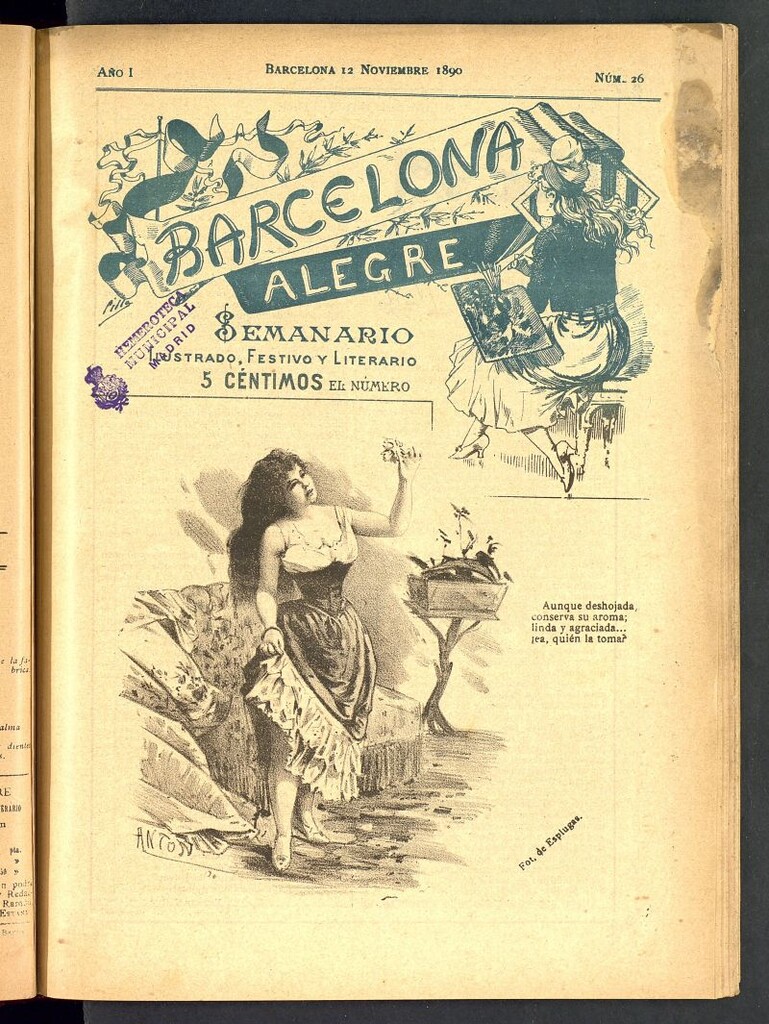 Miniatura de Barcelona Alegre: semanario ilustrado, festivo y literario del 12 de noviembre de 1890, nº 26