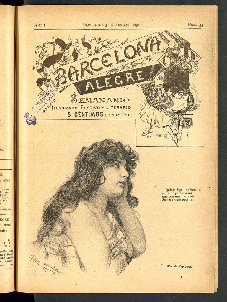 Miniatura de Barcelona Alegre: semanario ilustrado, festivo y literario del 31 de diciembre de 1890, nº 33