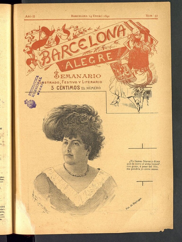 Miniatura de Barcelona Alegre: semanario ilustrado, festivo y literario del 14 de enero de 1891, nº 35
